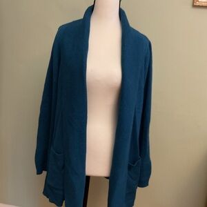 H by Halston Teal Open-Front Cardigan